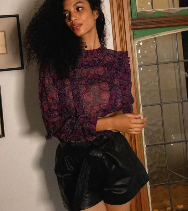 Alva Leather Shortsblack-Cleobella Sale