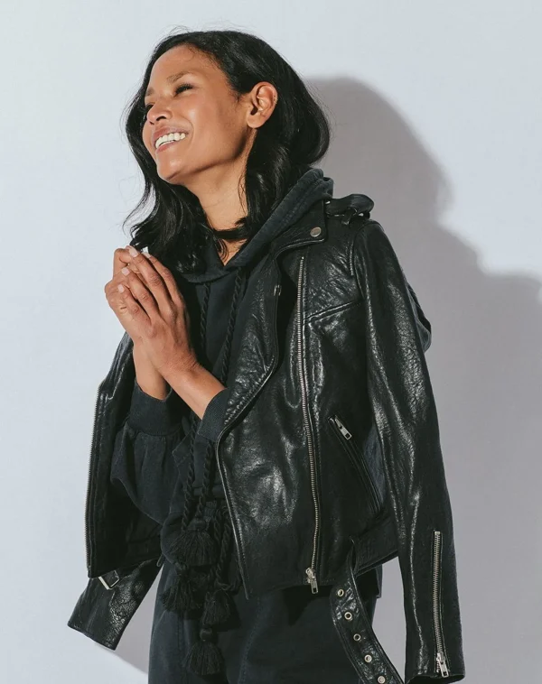 Asher Leather Jacketblack-Cleobella Store