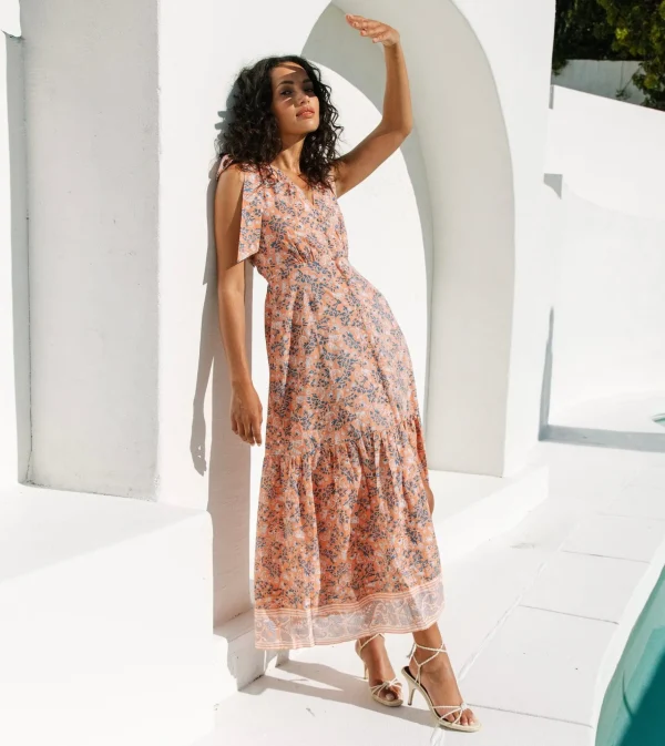 Astrid Ankle Dresspositano Floral-Cleobella Cheap