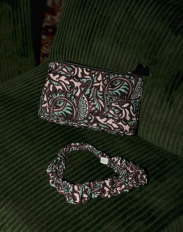 Block Printed Makeup Bagzuri-Cleobella Hot