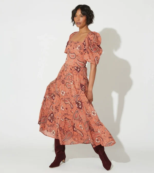 Brielle Midi Dressrhode Paisley-Cleobella Best Sale