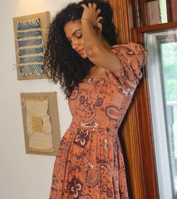 Brielle Midi Dressrhode Paisley-Cleobella Best Sale