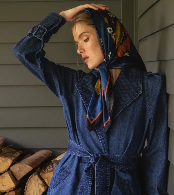 Cara Trenchmedium Wash Indigo-Cleobella Best