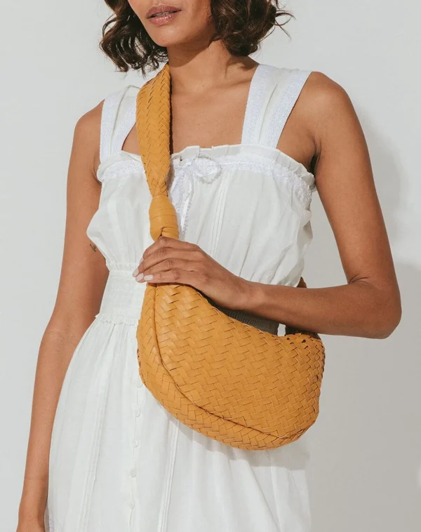 Dylan Woven Handbagcamel-Cleobella Fashion