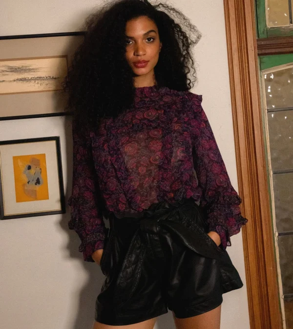Fiorella Blousebordeaux Floral-Cleobella Shop