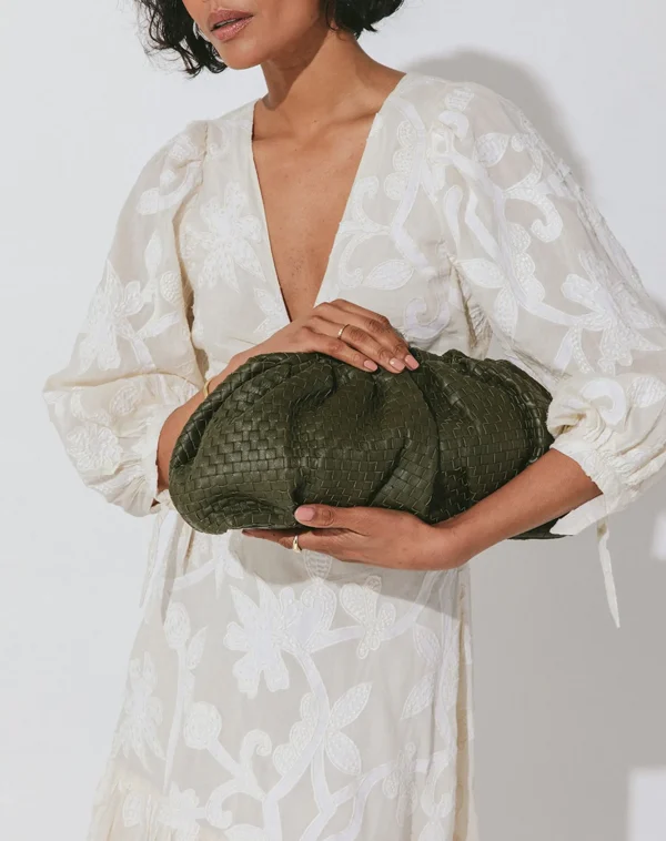 Gigi Woven Clutcholive-Cleobella Best