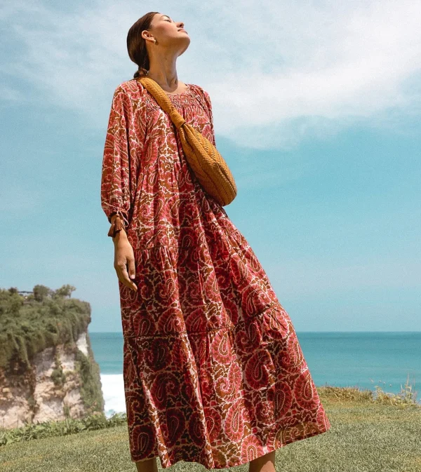 Kamala Kaftan Dressaurora-Cleobella Clearance