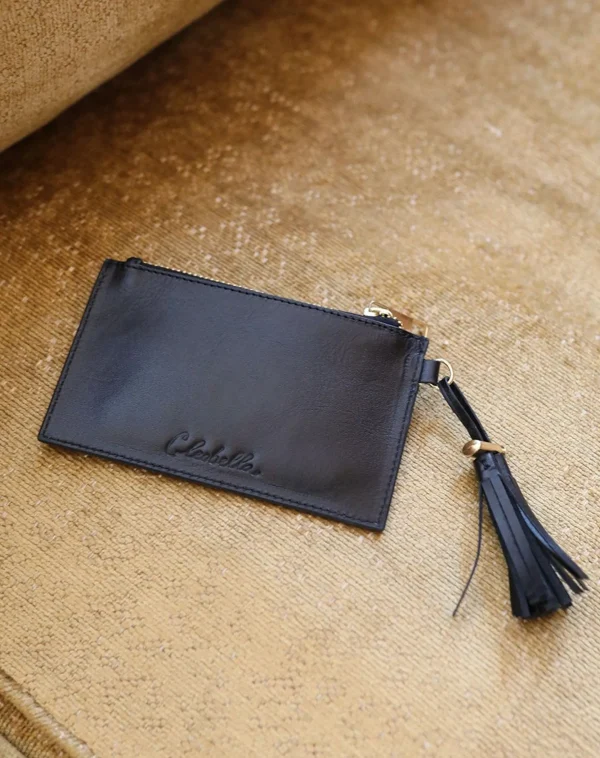 Keychain Walletblack Leather-Cleobella Flash Sale
