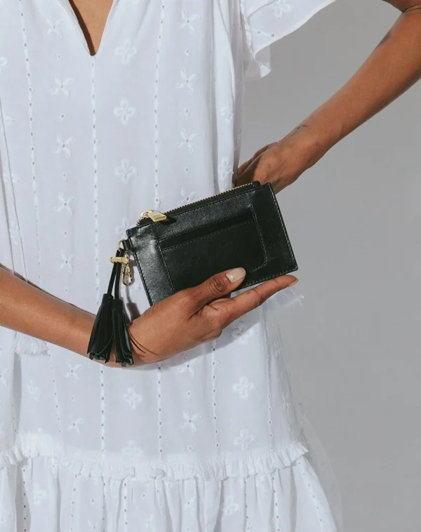 Keychain Walletblack Leather-Cleobella Flash Sale