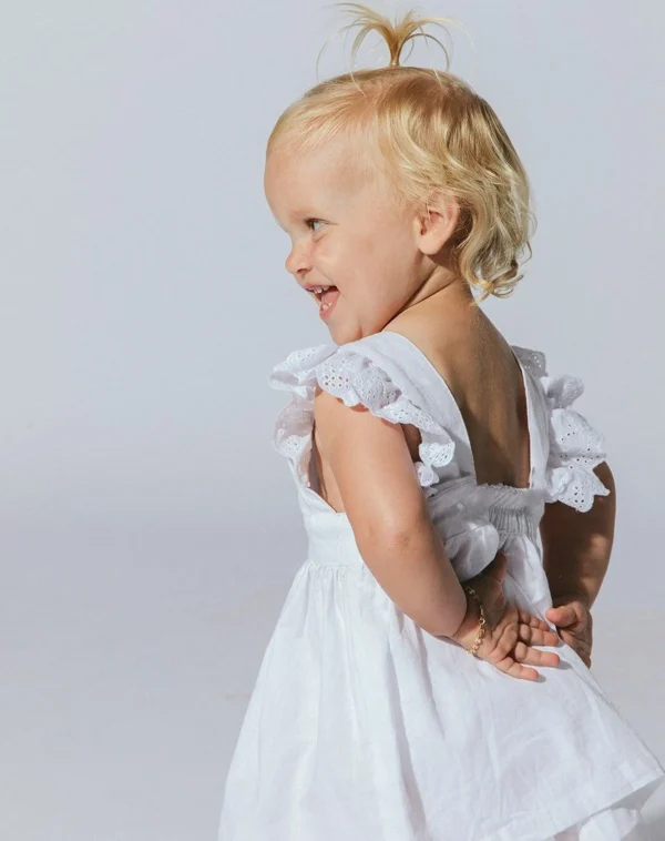 Littles Ellyse Mini Dresswhite-Cleobella Store