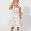 Littles Jolene Dresswatercolor Ikat Beige-Cleobella Clearance