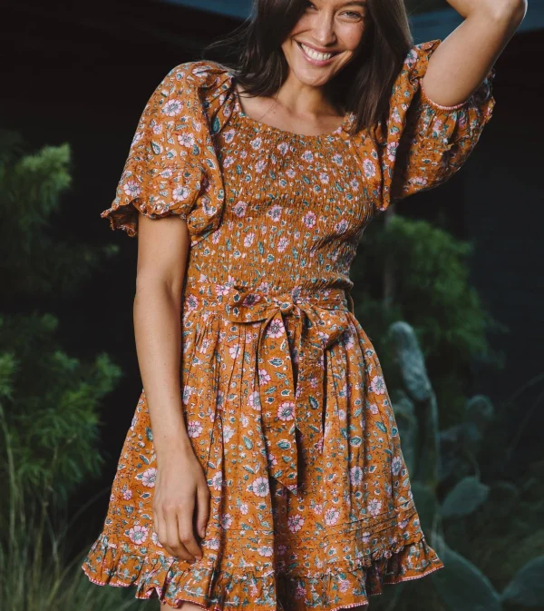 Mina Mini Dressterracotta Floral-Cleobella Outlet