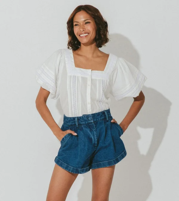 Nicola Blouseivory-Cleobella Store