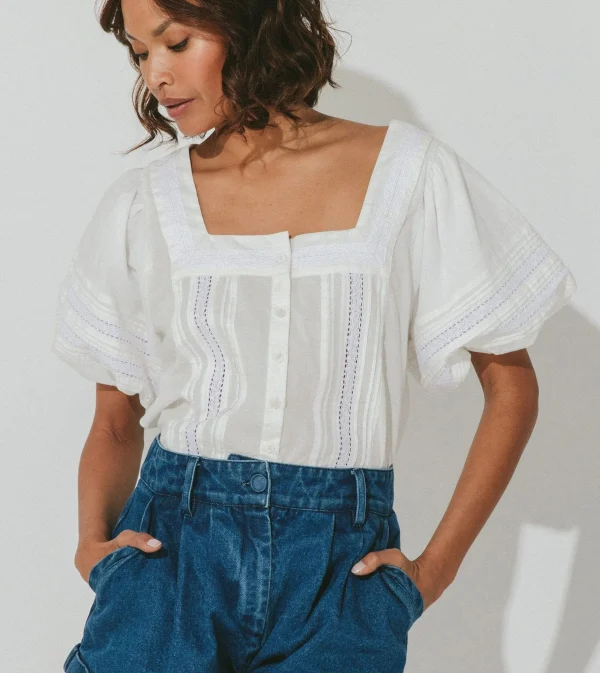 Nicola Blouseivory-Cleobella Store
