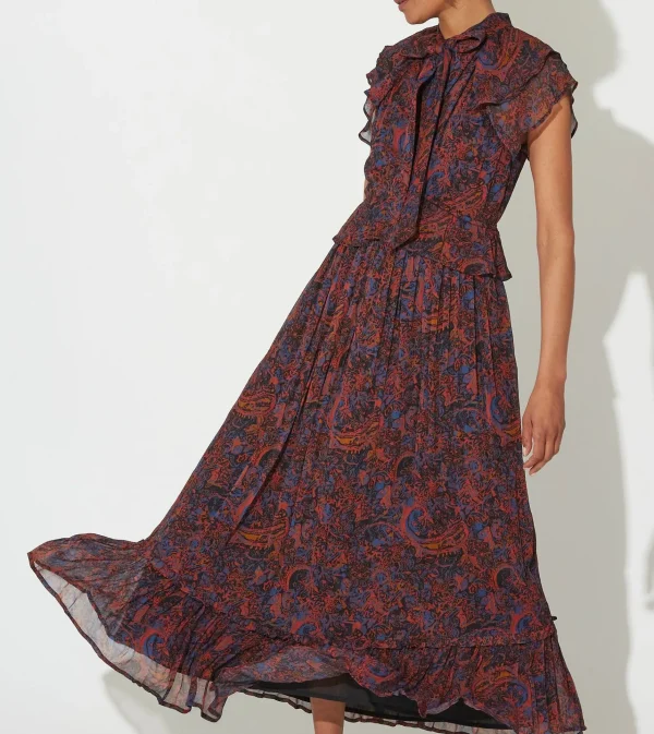 Nicolette Ankle Dressretrograde Paisley-Cleobella Hot