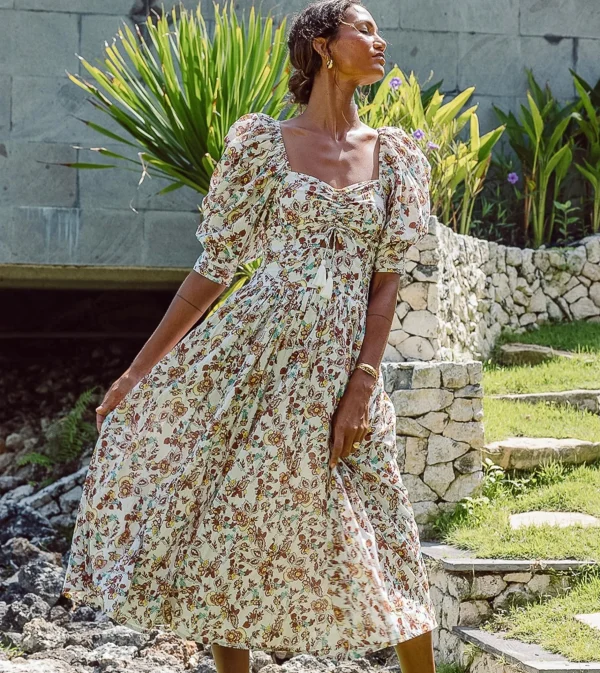 Penelope Midi Dressenya-Cleobella Fashion