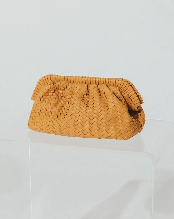 Rocco Woven Clutchcamel-Cleobella Sale