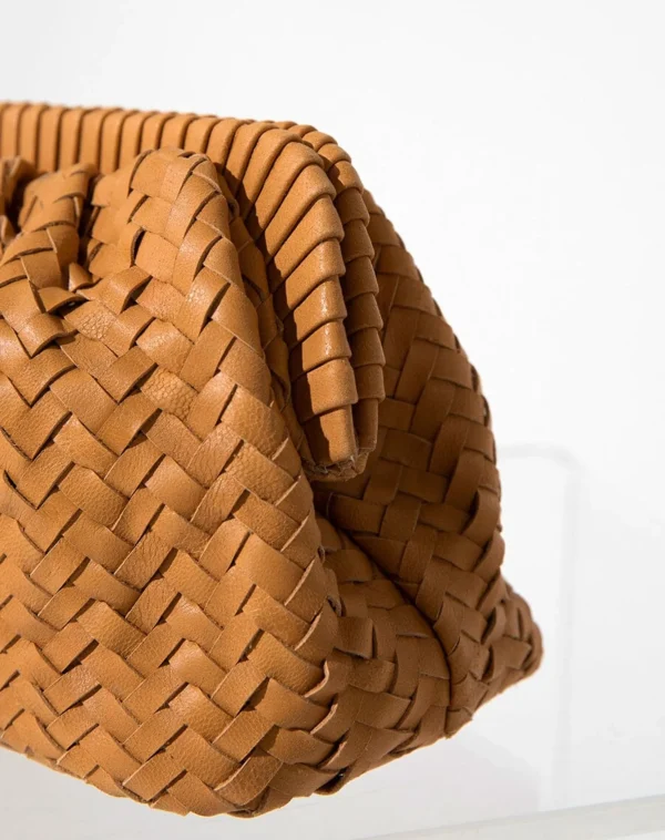 Rocco Woven Clutchcamel-Cleobella Sale