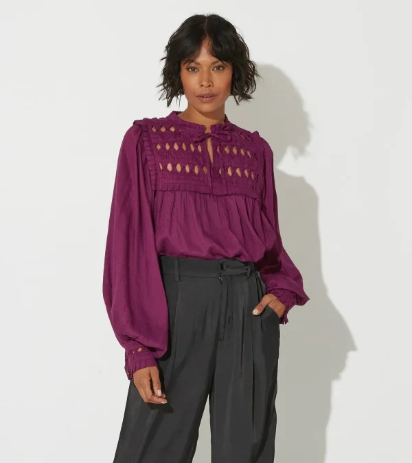 Sabella Blouseaubergine-Cleobella Shop