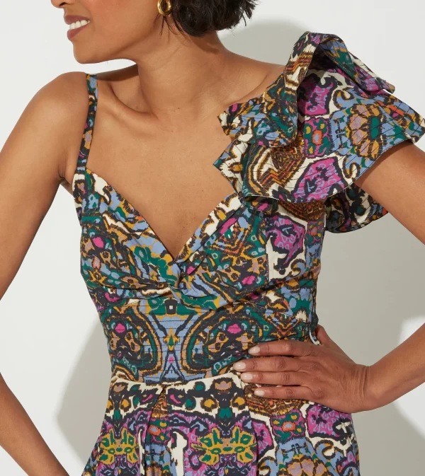 Solana Midi Dressmosaic Ikat-Cleobella Shop
