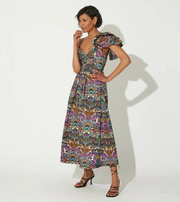 Solana Midi Dressmosaic Ikat-Cleobella Shop