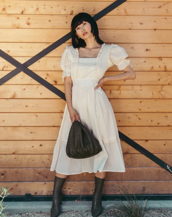 Sylvia Midi Dresscream-Cleobella New