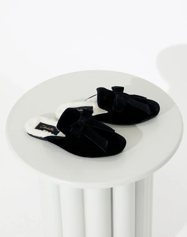 Velvet Slippersblack-Cleobella Cheap