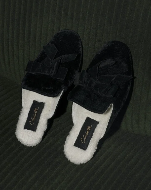 Velvet Slippersblack-Cleobella Cheap